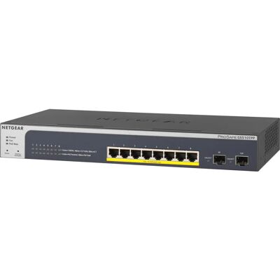 NETGEAR GS510TPP Managed Switch - 8 Port PoE+ 190W - Layer 3 - Black NETGEAR GS510TPP Managed Switch - 8 Port PoE+ 190W - Layer 3 - Black