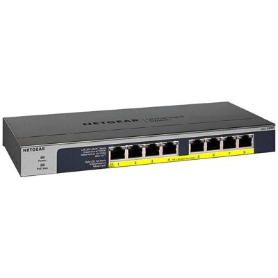 NETGEAR GS108PP 8-Port Gigabit PoE Switch - Unmanaged Ethernet NETGEAR GS108PP 8-Port Gigabit PoE Switch - Unmanaged Ethernet