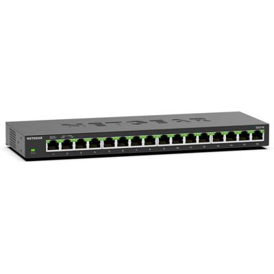 NETGEAR GS316 Ei hallittava Gigabit Ethernet kytkin - Musta NETGEAR GS316 Ei hallittava Gigabit Ethernet kytkin - Musta