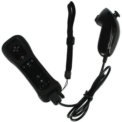 Contrôleur Wiimote Nunchuk Motion Plus Noir - Infoboutik - Publicité Contrôleur Wiimote Nunchuk Motion Plus Noir - Infoboutik - Publicité