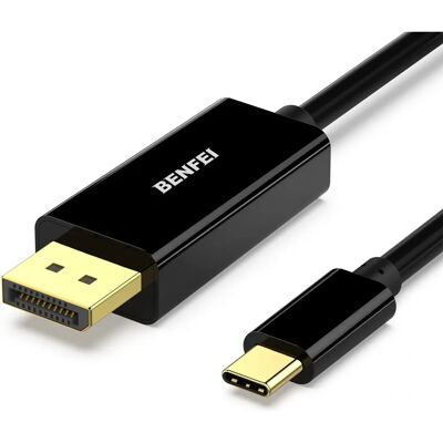 Cabo USB Type C para DisplayPort 4K UHD Benfei - 6 pés Cabo USB Type C para DisplayPort 4K UHD Benfei - 6 pés