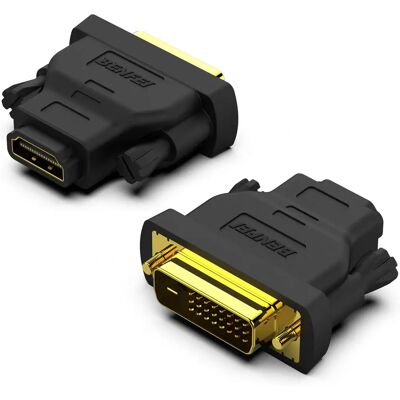 Adaptateur Benfei DVI à HDMI - Pack de 2 - Bidirectionnel Adaptateur Benfei DVI à HDMI - Pack de 2 - Bidirectionnel