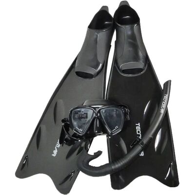 Set Snorkeling Smart Nero Tecnomar - Attrezzatura Subacquea Set Snorkeling Smart Nero Tecnomar - Attrezzatura Subacquea