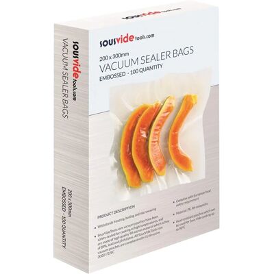 Sous Vide Tools Vacuum Bags - 100 pcs, 20x30cm - Food Safe, BPA-Free Sous Vide Tools Vacuum Bags - 100 pcs, 20x30cm - Food Safe, BPA-Free