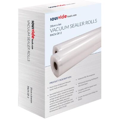 SousVideTools SVT-07001 Vacuum Sealing Rolls - 20cm x 6m SousVideTools SVT-07001 Vacuum Sealing Rolls - 20cm x 6m