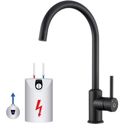Cecipa Max - Grifo de cocina - Giratorio 360°, acero inoxidable, solo agua fría Cecipa Max - Grifo de cocina - Giratorio 360°, acero inoxidable, solo agua fría