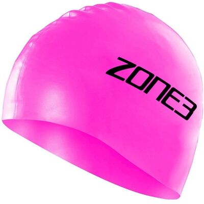 Zone3 Silicone Swimming Cap - Pink Unisex Adult UK One Size Zone3 Silicone Swimming Cap - Pink Unisex Adult UK One Size