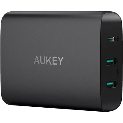 AUKEY PA-Y12 Szybka ładowarka - 3xUSB, 72W, Czarna AUKEY PA-Y12 Szybka ładowarka - 3xUSB, 72W, Czarna