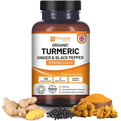 Prowise Healthcare Curcuma Orgânica 1440mg - 120 Cápsulas Prowise Healthcare Curcuma Orgânica 1440mg - 120 Cápsulas
