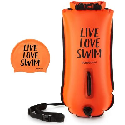 Buddyswim 28l Safety Buoy - Orange for Open Water Swimming Buddyswim 28l Safety Buoy - Orange for Open Water Swimming