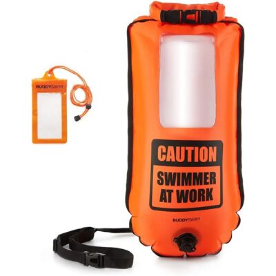 Buddyswim Bouée Smartphone 28l - Orange - Bouée de natation - Publicité Buddyswim Bouée Smartphone 28l - Orange - Bouée de natation - Publicité