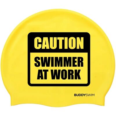 Buddyswim Vorsicht Schwimmer Bei Arbeit Silikonkappe - Unisex Buddyswim Vorsicht Schwimmer Bei Arbeit Silikonkappe - Unisex