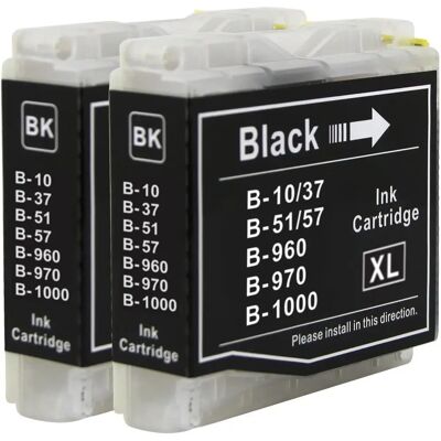 Cartouches d'Encre Compatibles Brother LC970Bk & LC1000Bk - Pack de 2 - Publicité Cartouches d'Encre Compatibles Brother LC970Bk & LC1000Bk - Pack de 2 - Publicité
