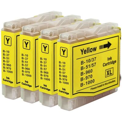 Cartouche d'Encre Jaune Compatible avec Go Inks LC970Y & LC1000Y - Pack de 3 - Publicité Cartouche d'Encre Jaune Compatible avec Go Inks LC970Y & LC1000Y - Pack de 3 - Publicité