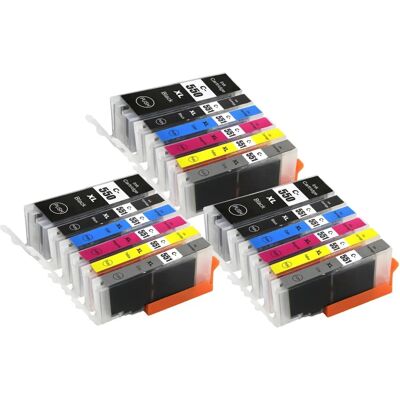 Ensemble de Cartouches d'Encre Compatibles PGI-550 & CLI-551 - 18 Pièces - Multicolore - Publicité Ensemble de Cartouches d'Encre Compatibles PGI-550 & CLI-551 - 18 Pièces - Multicolore - Publicité