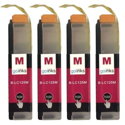 Cartouche d'encre magenta Go Inks Brother LC125M XL - Pack de 3 - Publicité Cartouche d'encre magenta Go Inks Brother LC125M XL - Pack de 3 - Publicité