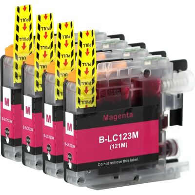 Brother Magenta Ink Cartridge - 3 Pack - Compatible LC123M Brother Magenta Ink Cartridge - 3 Pack - Compatible LC123M