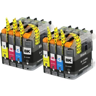 Cartouches d'encre Brother LC123 - Pack de 8 compatibles avec Go Inks - Publicité Cartouches d'encre Brother LC123 - Pack de 8 compatibles avec Go Inks - Publicité