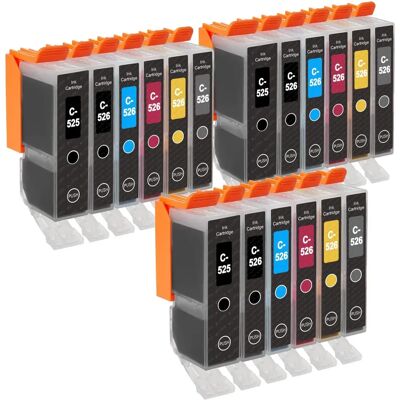 Canon PGI-525 & CLI-526 Ink Set - 18 Cartridges Canon PGI-525 & CLI-526 Ink Set - 18 Cartridges
