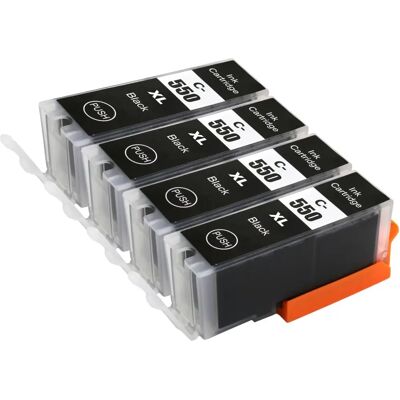 Canon PGI-550Bk Black Ink Cartridge - 4 Pack Canon PGI-550Bk Black Ink Cartridge - 4 Pack