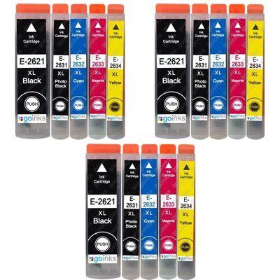 Go Inks T2636 Series Ink Cartridges - Compatible/Non-OEM - Black/Photo Black/Cyan Go Inks T2636 Series Ink Cartridges - Compatible/Non-OEM - Black/Photo Black/Cyan
