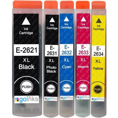 Cartouches d'encre Go Inks T2636 - Remplacement pour Epson - Pack de 5 - Publicité Cartouches d'encre Go Inks T2636 - Remplacement pour Epson - Pack de 5 - Publicité
