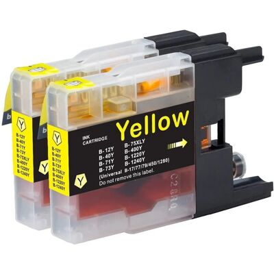 Cartouche d'encre jaune Go Inks LC1240Y - Pack de 2 - Publicité Cartouche d'encre jaune Go Inks LC1240Y - Pack de 2 - Publicité