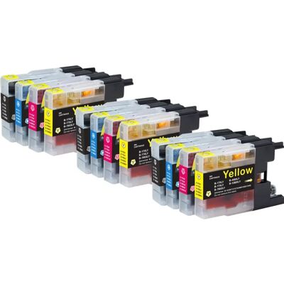 Brother Ink Cartridges Set - 12 Pack - Black/Cyan/Magenta/Yellow Brother Ink Cartridges Set - 12 Pack - Black/Cyan/Magenta/Yellow