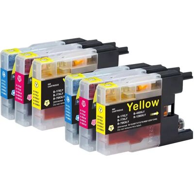 Cartouches d'encre compatibles Go Inks LC1240 C/M/Y - Pack de 6 pour Brother - Publicité Cartouches d'encre compatibles Go Inks LC1240 C/M/Y - Pack de 6 pour Brother - Publicité