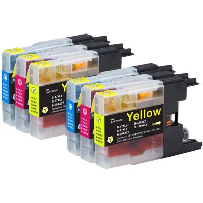 Go Inks Cyan/Magenta/Yellow Ink Cartridges - 6 Pack for Brother Go Inks Cyan/Magenta/Yellow Ink Cartridges - 6 Pack for Brother