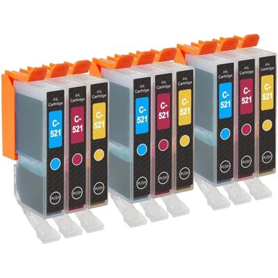 Ensemble de cartouches d'encre Cyan/Magenta/Jaune Go Inks - 9 pièces pour Canon Pixma - Publicité Ensemble de cartouches d'encre Cyan/Magenta/Jaune Go Inks - 9 pièces pour Canon Pixma - Publicité