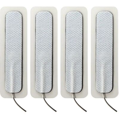 ElectraStim Uni-Polar Long ElectraPads - Pack de 4 - Blanc - Électrostimulation ElectraStim Uni-Polar Long ElectraPads - Pack de 4 - Blanc - Électrostimulation