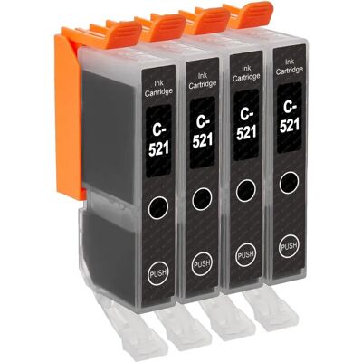 Cartouche d'encre compatible Go Inks CLI-521Bk Noir - Pack de 4 pour Canon Pixma - Publicité Cartouche d'encre compatible Go Inks CLI-521Bk Noir - Pack de 4 pour Canon Pixma - Publicité