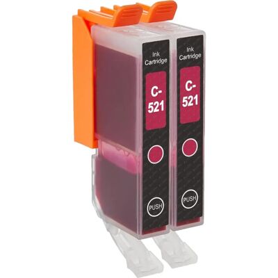 Cartouche d'Encre Magenta Compatible Go Inks CLI-521M - Pack de 2 - Publicité Cartouche d'Encre Magenta Compatible Go Inks CLI-521M - Pack de 2 - Publicité