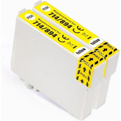 Go Inks 2 Cartouches d'Encre Jaune - Publicité Go Inks 2 Cartouches d'Encre Jaune - Publicité