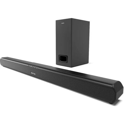 Azatom Studio Premier 2.1 Soundbar and Subwoofer 120W 3D Surround Sound Stream Wireless Bluetooth Remote Control Wall Mountable HDMI ARC Optica Azatom Studio Premier 2.1 Soundbar and Subwoofer 120W 3D Surround Sound Stream Wireless Bluetooth Remote Control Wall Mountable HDMI ARC Optica