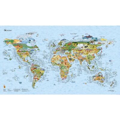 Carte murale Surftrip d'Awesome Maps - Réinscriptible, 1000+ spots de surf - Publicité Carte murale Surftrip d'Awesome Maps - Réinscriptible, 1000+ spots de surf - Publicité