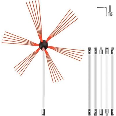 Vevor YCS6M000000000001V0 20 ft. Schornsteinfeger-Set mit 6 Nylon-Flexstangen - Schornsteinfeger-Kit Vevor YCS6M000000000001V0 20 ft. Schornsteinfeger-Set mit 6 Nylon-Flexstangen - Schornsteinfeger-Kit