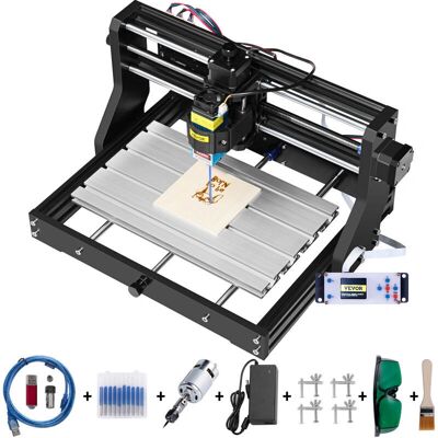 Vevor CNC Jyrsinkone ja Kaiverruskone 3018 Pro - Laserkaiverrin 3 Akseli Vevor CNC Jyrsinkone ja Kaiverruskone 3018 Pro - Laserkaiverrin 3 Akseli