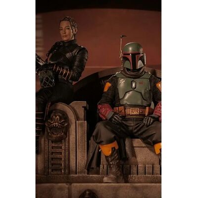 Iron Studios Star Wars The Mandalorian Statue 1/10 Deluxe - Boba Fett & Fennec - Thron Szene Iron Studios Star Wars The Mandalorian Statue 1/10 Deluxe - Boba Fett & Fennec - Thron Szene