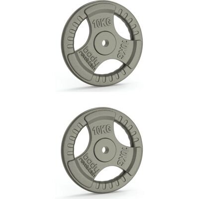 Body Revolution 30098 - 3 Grip 10kg Cast Iron Weights - Weights Body Revolution 30098 - 3 Grip 10kg Cast Iron Weights - Weights