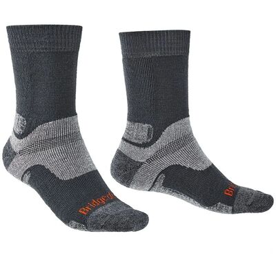 Bridgedale Mens Hike Midweight Merino Performance Boot Walking Socks - Gunmetal Bridgedale Mens Hike Midweight Merino Performance Boot Walking Socks - Gunmetal