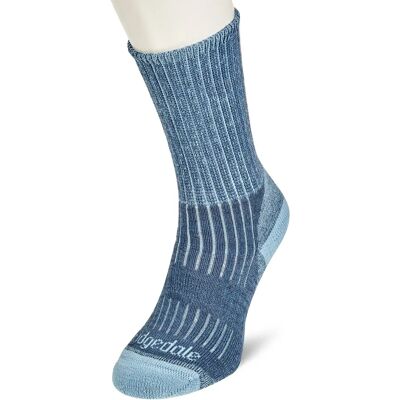 Bridgedale Calcetines de senderismo de merino para mujer - Azul - Calcetines Bridgedale Calcetines de senderismo de merino para mujer - Azul - Calcetines