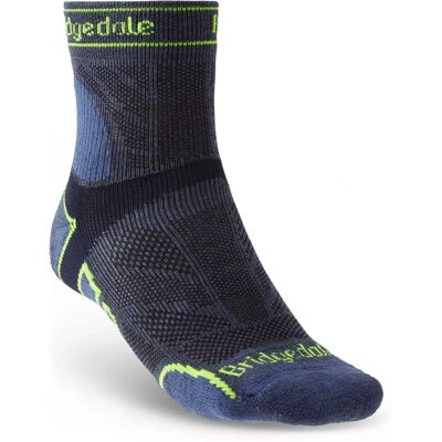 Bridgedale Mens Trail Run Light T2 Merino Sport Socks - Blue Large Bridgedale Mens Trail Run Light T2 Merino Sport Socks - Blue Large