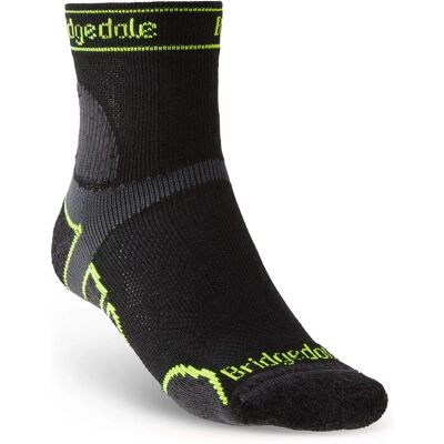 Chaussettes de sport Bridgedale Trail Run Light T2 Merino pour homme - Noir Chaussettes de sport Bridgedale Trail Run Light T2 Merino pour homme - Noir