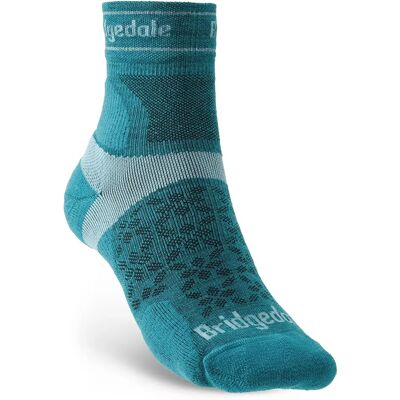 Bridgedale Women's Teal Trail Run Ultralight T2 Merino Sport 3/4 Crew Bridgedale Women's Teal Trail Run Ultralight T2 Merino Sport 3/4 Crew