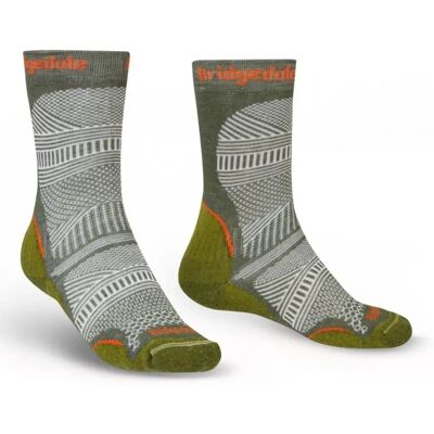 Bridgedale Mens Hiking Ultralight T2 Coolmax Performance Socks - Green - Men X Large Bridgedale Mens Hiking Ultralight T2 Coolmax Performance Socks - Green - Men X Large