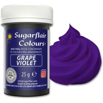 Sugarflair Spectral 25g Violet de raisin - Colorant alimentaire - Publicité Sugarflair Spectral 25g Violet de raisin - Colorant alimentaire - Publicité