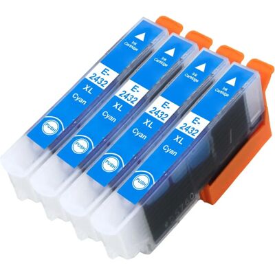 Cartouches d'encre Cyan Go Inks - Remplacement Epson T2432 - Pack de 4 - Pour série XP Epson - Publicité Cartouches d'encre Cyan Go Inks - Remplacement Epson T2432 - Pack de 4 - Pour série XP Epson - Publicité