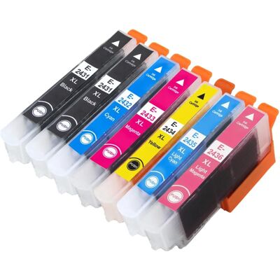 Go Inks 6+ cartouches d'encre noire supplémentaire pour Epson T2438+T2431 - Série Photo XP - Publicité Go Inks 6+ cartouches d'encre noire supplémentaire pour Epson T2438+T2431 - Série Photo XP - Publicité